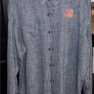 Columbia Auburn University Shirt Men's XXL Button Up Chambray Long Sleeve